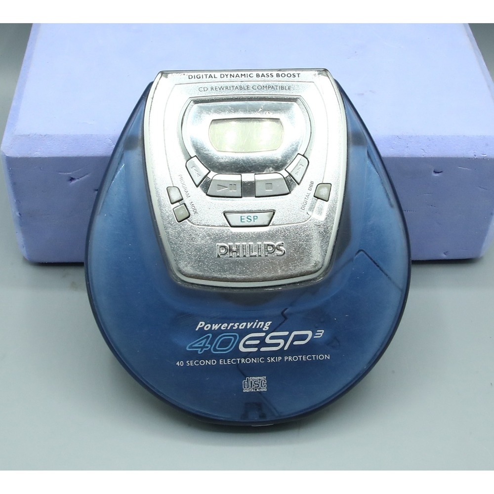 Philips Portable CD Player AX2101 Blue Silver 40 ESP3 Digital Dynamic Bass Boost